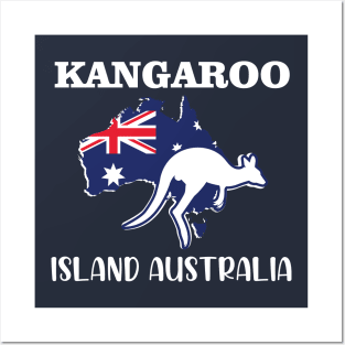 Funny Australian Kangaroo Australia Day Posters and Art